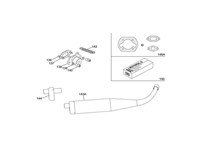 Eclaté échappement et joints IAME Mini 60